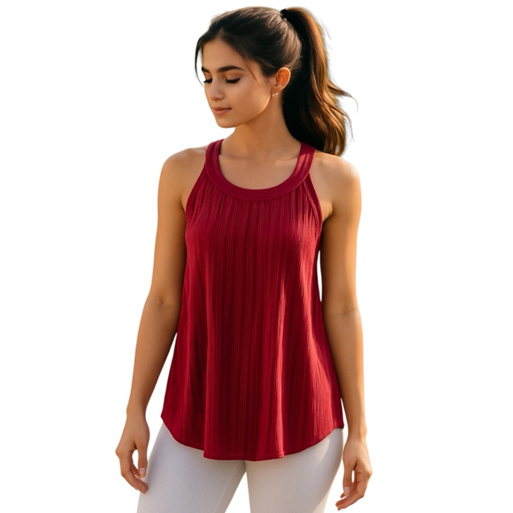 TORRID Tops - Torrid Velvet Pleated Goddess Tank Top Womens 0 Red Sleeveless Summer Casual